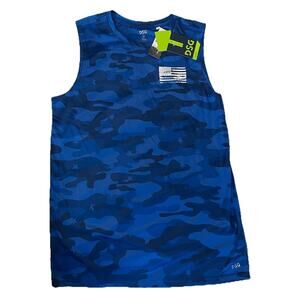 DSG boys movement tank USA blue camo Size XL NWT